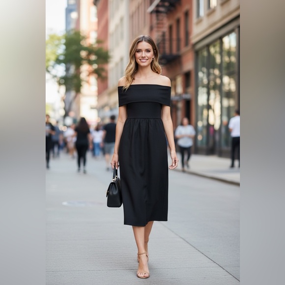 Lands' End Black Strapless Dress - Picture 4 of 12